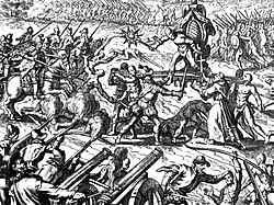 The Inca–Spanish confrontation in the Battle of Cajamarca left thousands of natives dead