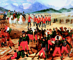 The Surrender at Világos of the Hungarian revolutionaries on 13 August. The last Hungarian forces surrendered by October at the fortress of Komárom.