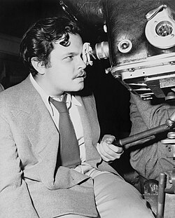 Welles at work on The Magnificent Ambersons (1942)