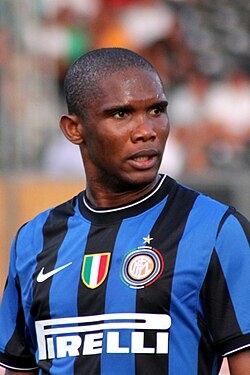 Eto’o playing for Inter Milan in August 2009