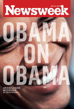 Cover of the issue from May 24, 2009, the magazine's first after switching to an opinion and commentary format