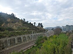 Kunming–Yuxi railway in Haikou Town, Kunming