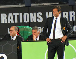 Allegri managing AC Milan in 2012