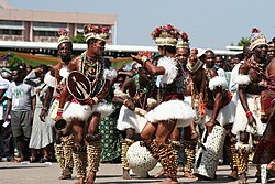 Traditional male dancers from Northern Nigeria