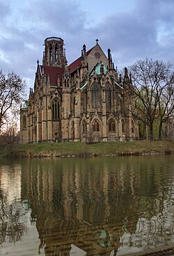 The Johanneskirche on the Feuersee, designed by Christian Friedrich von Leins