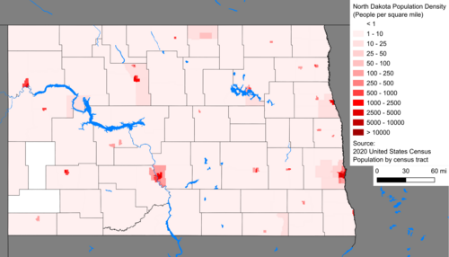 North Dakota population density