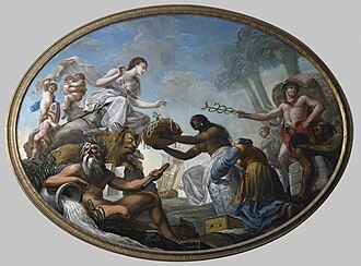 The East Offering its Riches to Britannia - Roma Spiridone, 1778 - BL Foster 245