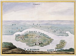 Painting by Johannes Vingboons of Sofala, c. 1665