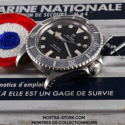 1979 Tudor Submariner issued to the French Marine Nationale showcasing the brand's trademark "snowflake" handset