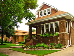 A typical Chicago Bungalow, examples of which are found in abundance on the South Side.