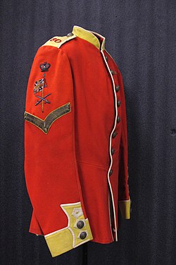 The rank insignia of a colour sergeant in the 80th Foot, c. 1860