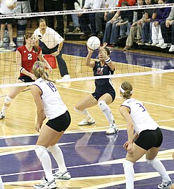 An overhand dig