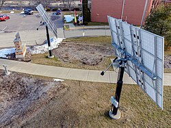 Dual axis solar trackers