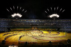 A scene from the opening ceremony of the 2007 Pan American Games