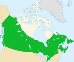 Map of tree line in Canada