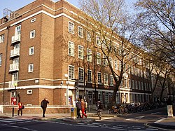 The main building of the University of London Union (rebranded as 'Student Central, London', then repurposed after 2022 as an expansion of the Birkbeck campus.)
