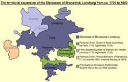 Additional Informations and re-done, more polished version of this map: https://upload.wikimedia.org/wikipedia/commons/4/49/Hanover1720.png