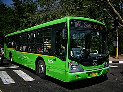 A Tata Marcopolo bus in use in Chandigarh, India