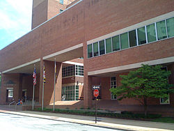 The Baltimore Sun's headquarters, from 1950 to 1988, on North Calvert Street