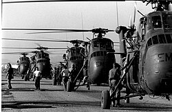 U.S. helicopters at Da Nang Air Base, 1965