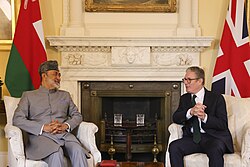 Sultan Haitham bin Tariq with British Prime Minister Keir Starmer, August 2024