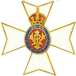 The embroidered insignia of a Commander or Lieutenant of the Royal Victorian Order