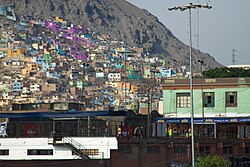 Colorful slums in Lima