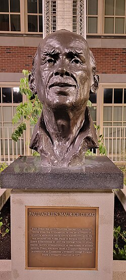 A bust of Paul Dirac at Florida State University