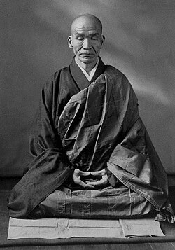 Kōdō Sawaki practising Zazen ("sitting dhyana")