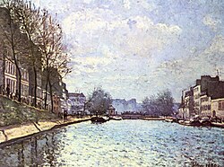 Alfred Sisley – View of the Canal Saint-Martin (1870), Musée d'Orsay