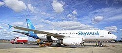 Skywest Airbus A320-200 at Perth Airport in 2011