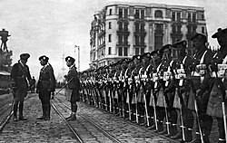 British occupation troops in Galata