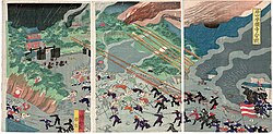The Battle of Ishiyama Hongan-ji, by Utagawa Yoshifuji