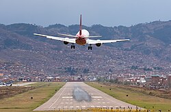 Alejandro Velasco Astete International Airport runway