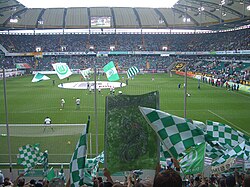 Wolfsburg fans against TSG 1899 Hoffenheim
