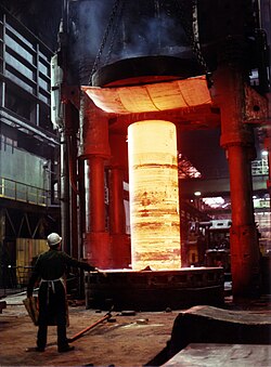 Forging a structural member out of steel
