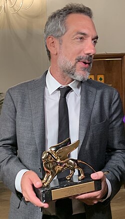 Phillips winning the Golden Lion for the film Joker at the 76th Venice Film Festival