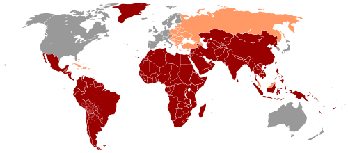 Hepatitis A distribution 2005 High: prevalence higher than 8% Intermediate: between 2% and 7% Low : less than 2%