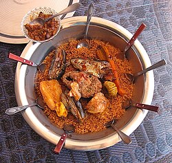 Author Ibraham Seck suggests that jambalaya has origins in Senegalese cuisine.