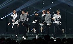 Got7 perform at M! Countdown in March 2014.