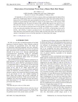 GW150914 announcement paper (click to access full PDF)