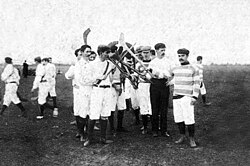 An early hurling team in Argentina, formed by Irish immigrants, c. 1900