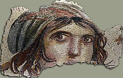The Gypsy Girl is being displayed at Zeugma Mosaic Museum.