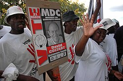 Supporters of the Movement for Democratic Change in 2005