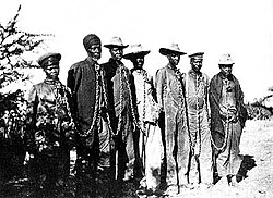Prisoners from the Herero tribe during the 1904-1908 revolt