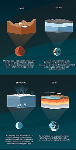 Besides Earth, Mars, Europa and Enceladus are the most likely places in the Solar System to find life.