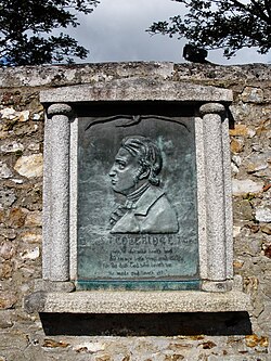 Plaque commemorating Coleridge at St Mary's Church, Ottery St Mary