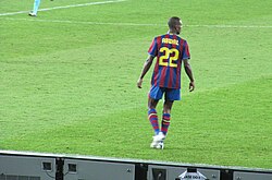 Abidal during the 2009 Club World Cup in Abu Dhabi.
