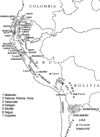 Pre-Inca languages in the 16th century