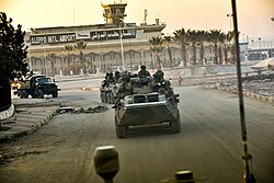 Russian soldiers near the airport during the Battle of Aleppo, 2016